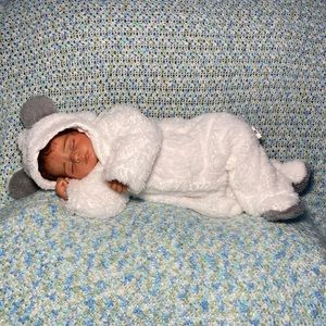 White and grey winter bear coat 3M
